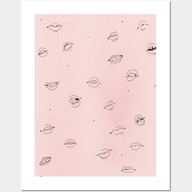 Pink lips Wall Art by timeforpaint